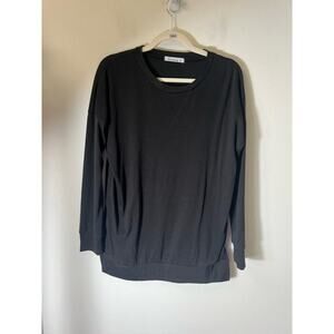 Levaca black loose long sleeve shirt Sz M